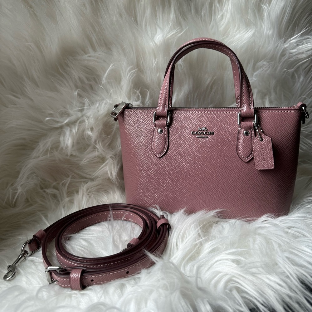 COACH Mini Gallery in Silver/Dusty Rose